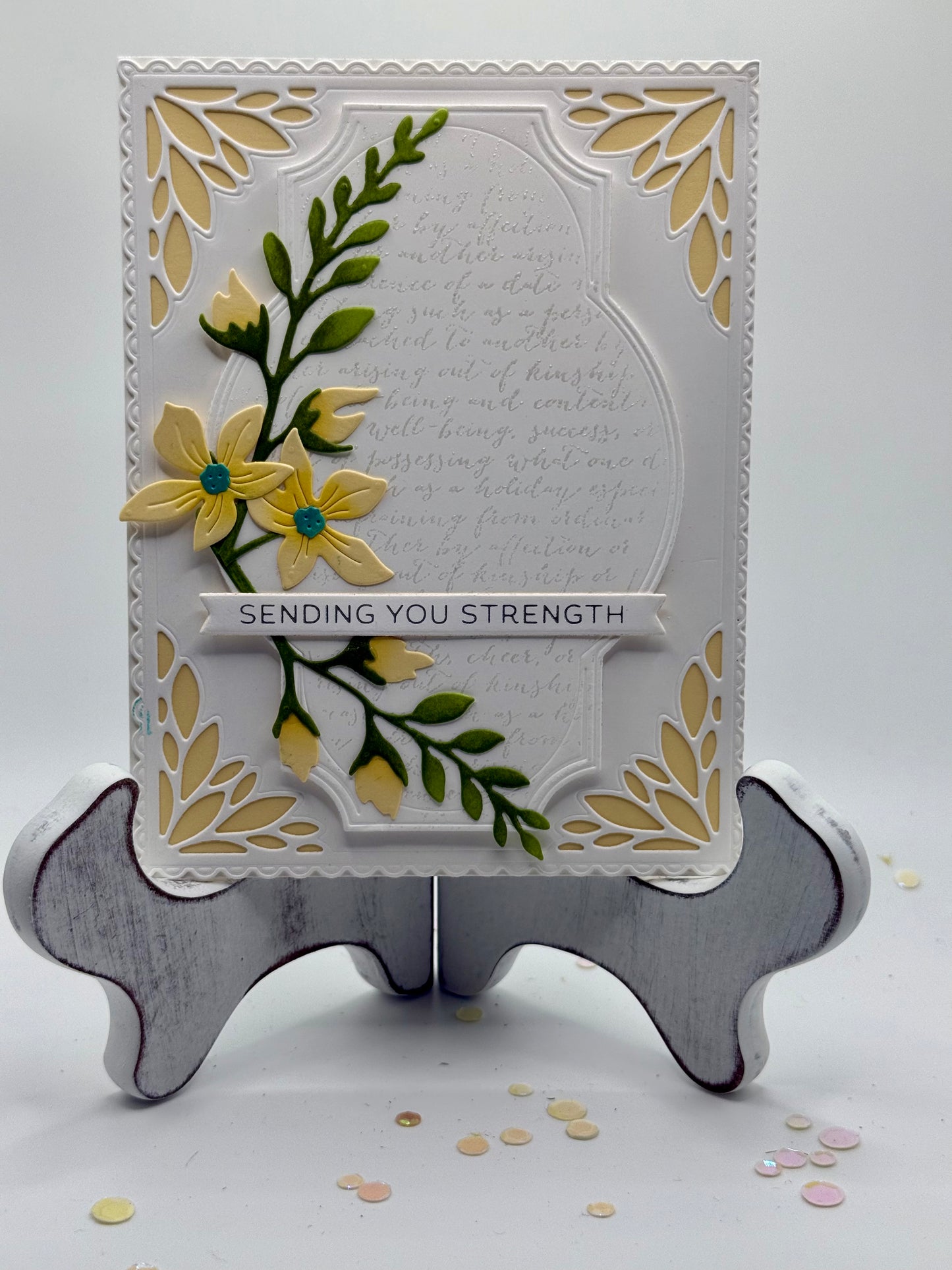 Sending You Strength with yellow flowers