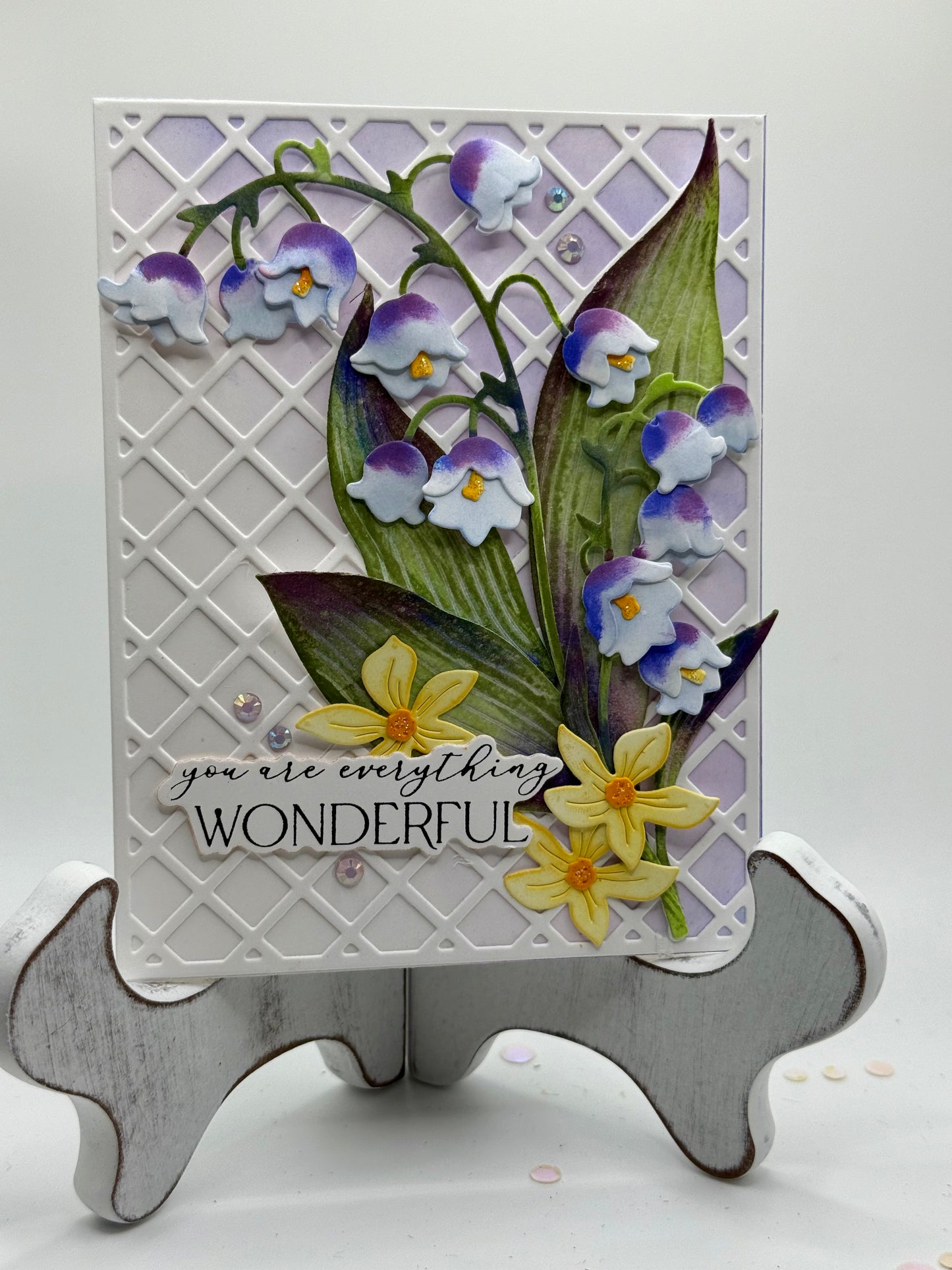 Lily of the Valley "You are everything wonderful" card