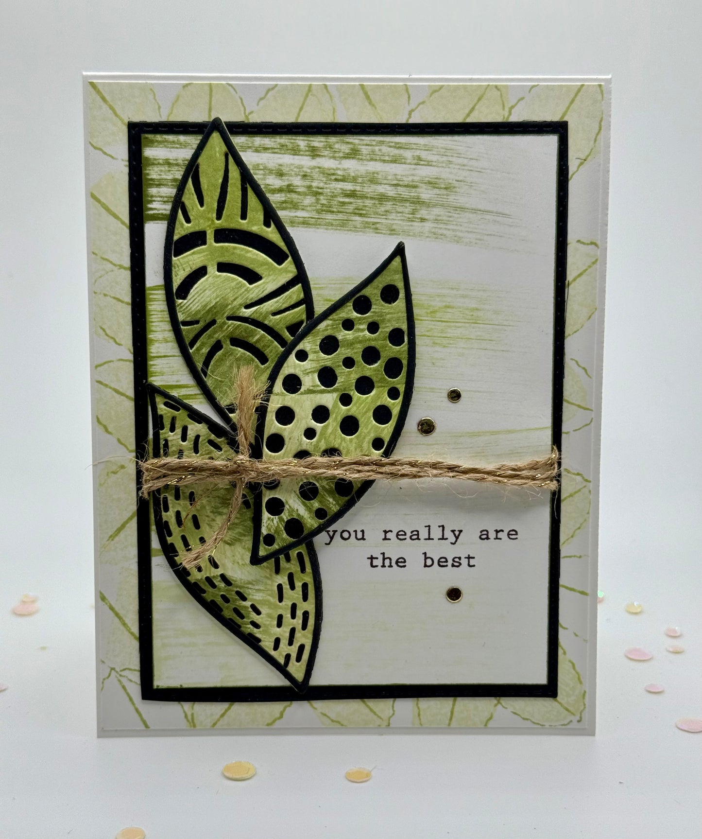 Green Leaves with twine