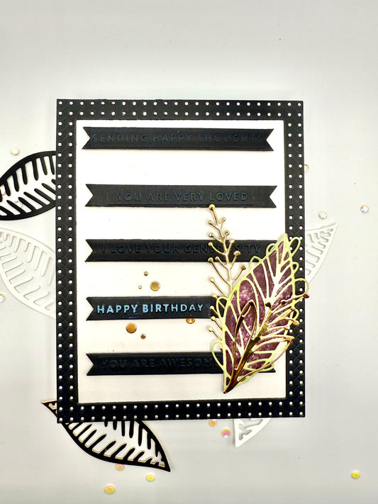 Black and white Happy Birthday