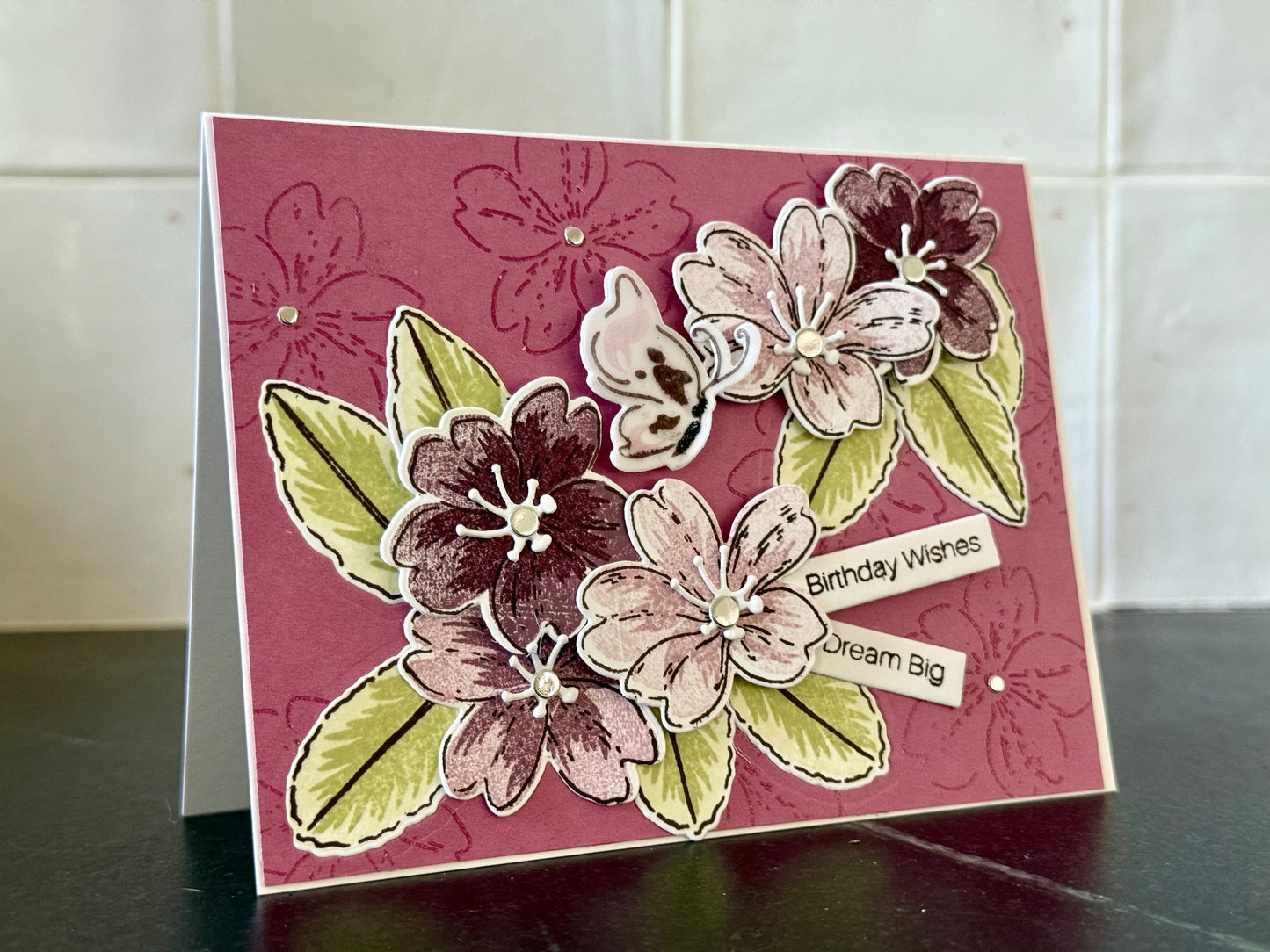 Pink textured flowers