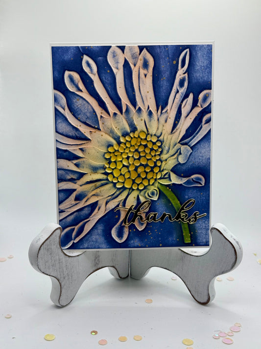 Beautiful Debossed Thank you card