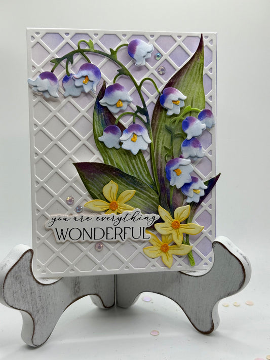 Lily of the Valley "You are everything wonderful" card