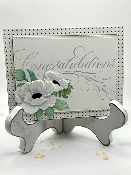 Black and White Roses Congratulations card