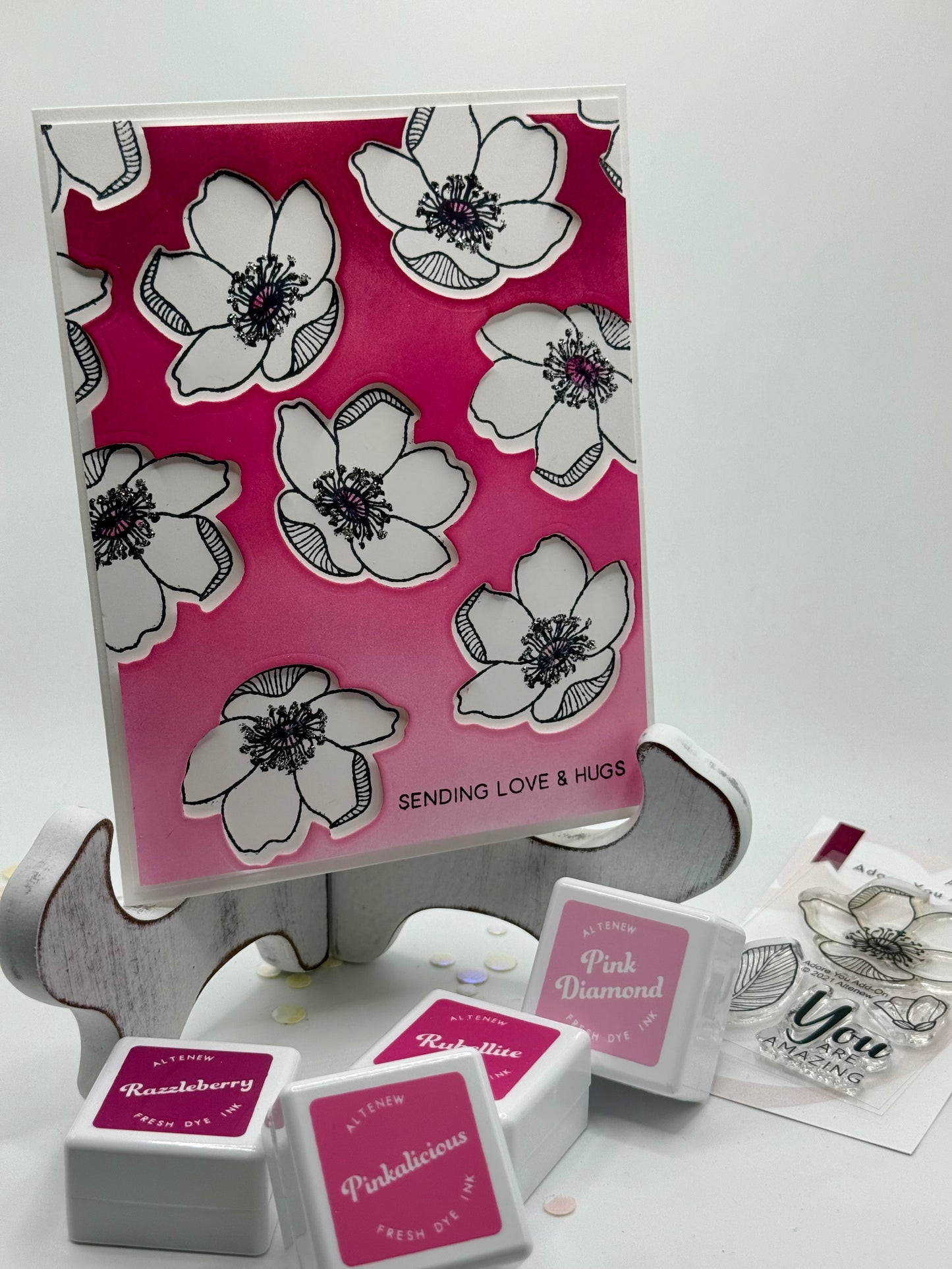 ombre magnolia sending love card