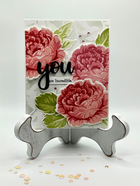 You are Incredible floral card
