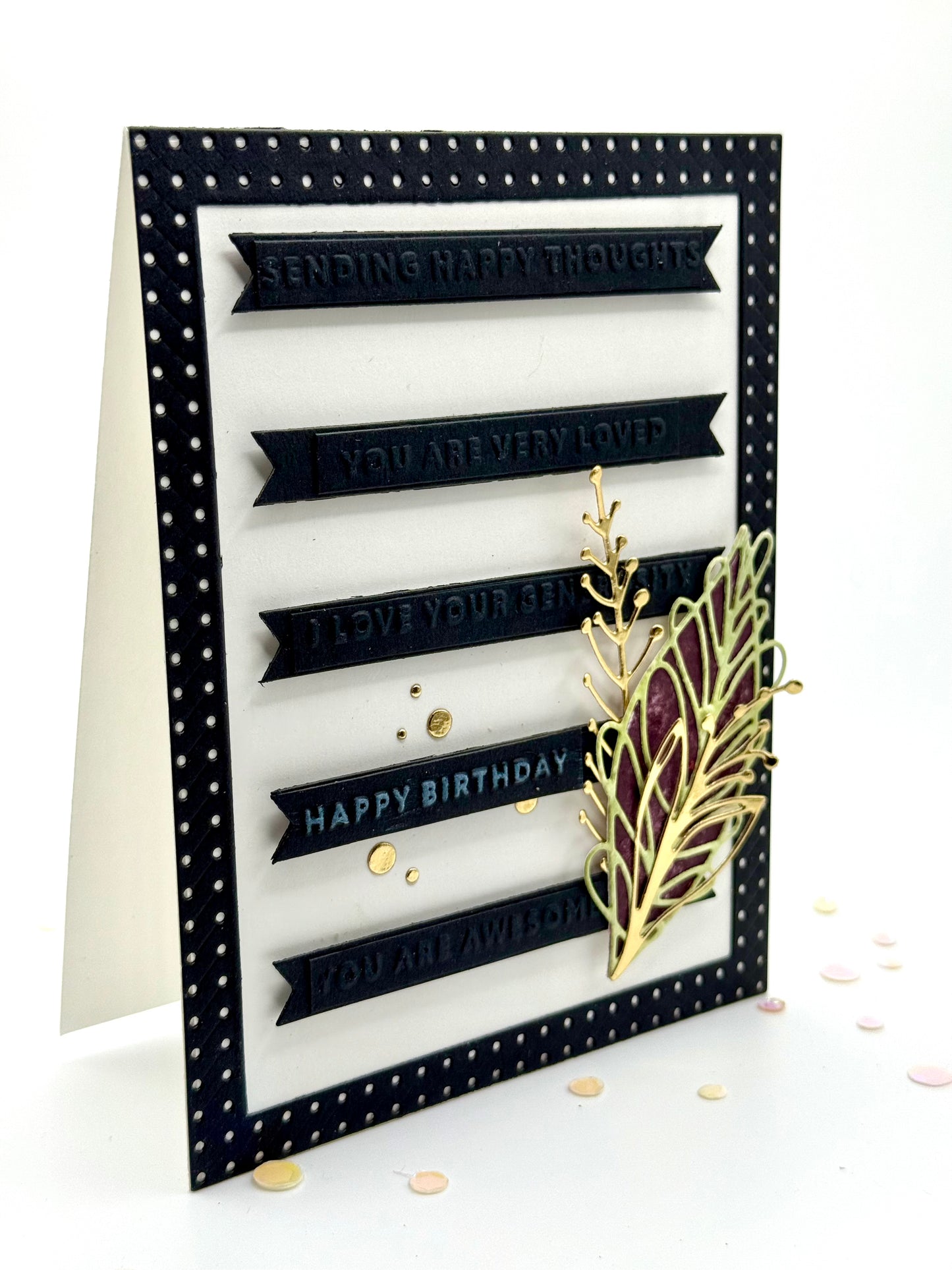 Black and white Happy Birthday