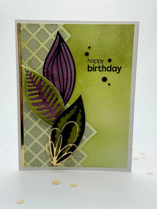 Green textured background with leaves
